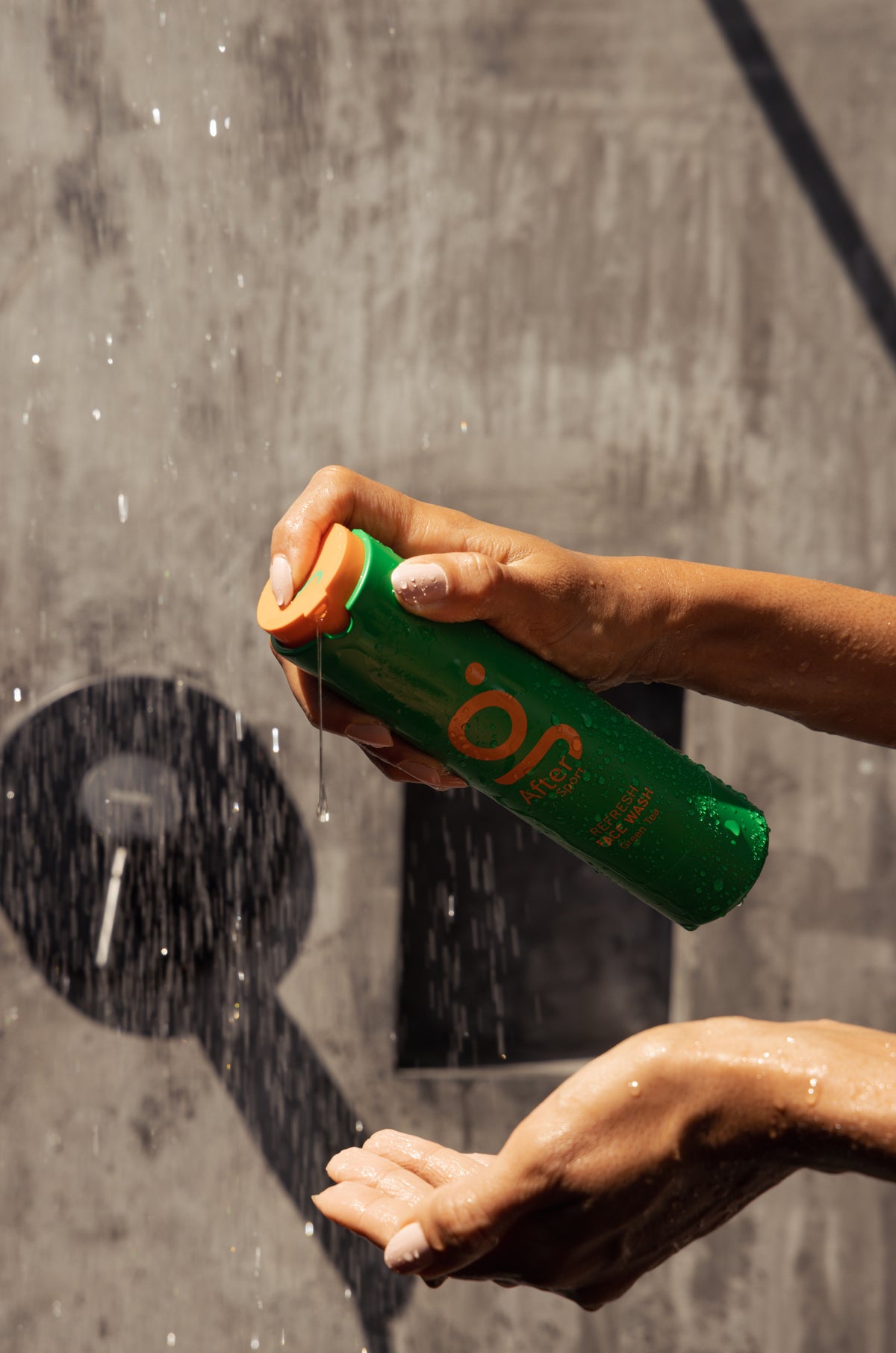 Refresh Face Wash bottle photographed in natural daylight