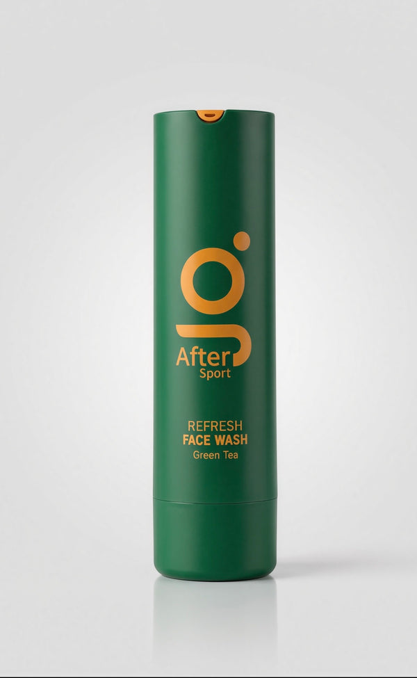 After Sport Refresh Face Wash bottle, 3.4 fl oz, green tea formula